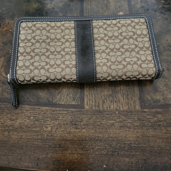 Coach Handbags - Coach Signature zip around wallet